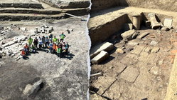 Construction workers clearing old bombs unexpectedly find 'important' ancient sanctuary Melbourne School